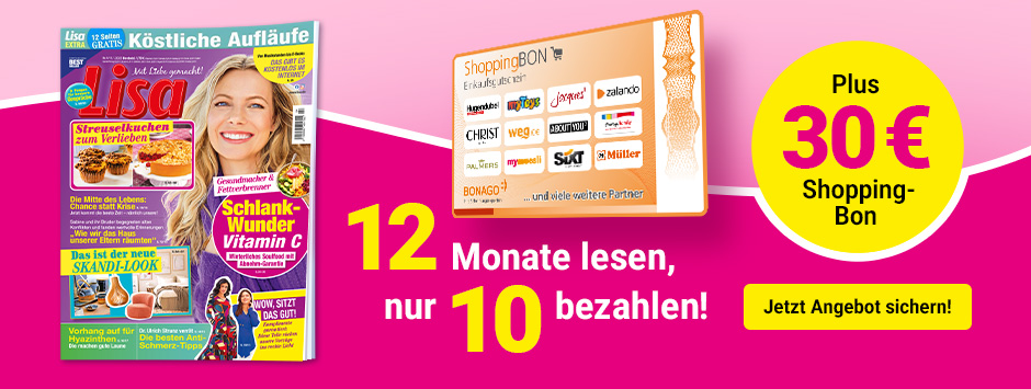 Lisa - 12 Monate lesen, 10 bezahlen + 30 Scheck 